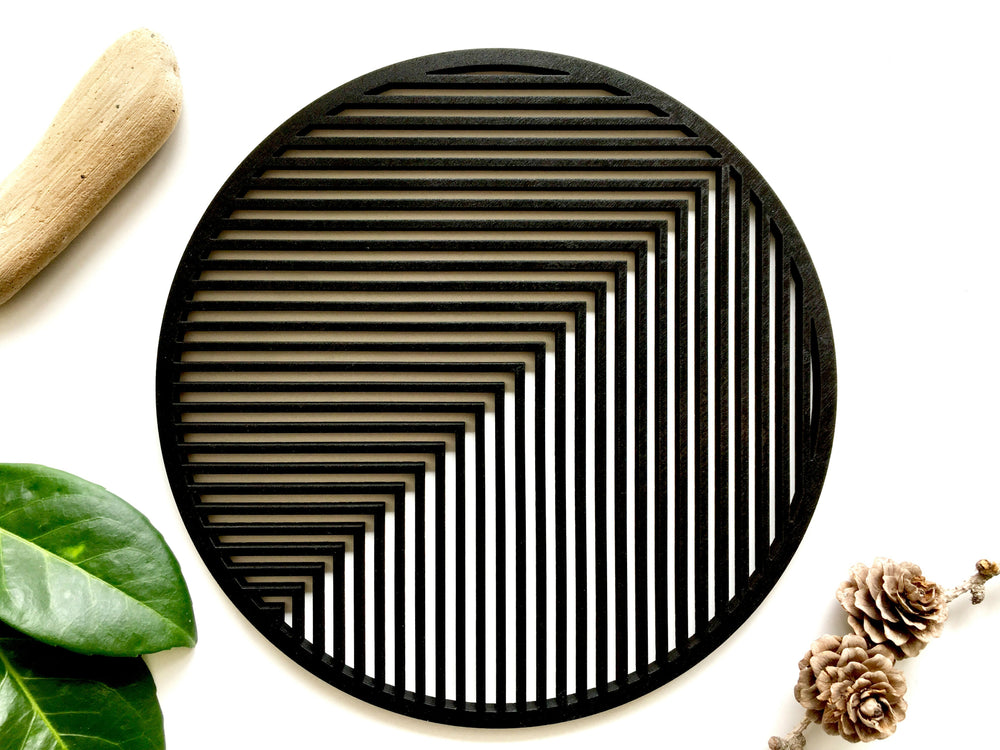 MOIRÉ trivet ø20 black