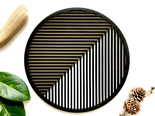 MOIRÉ trivet ø20 black