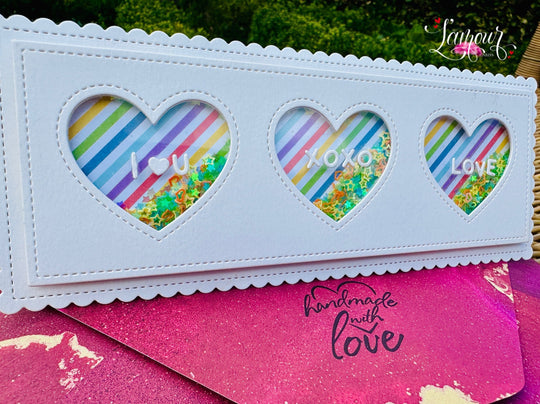 Handmade Shaker Card - XOXO