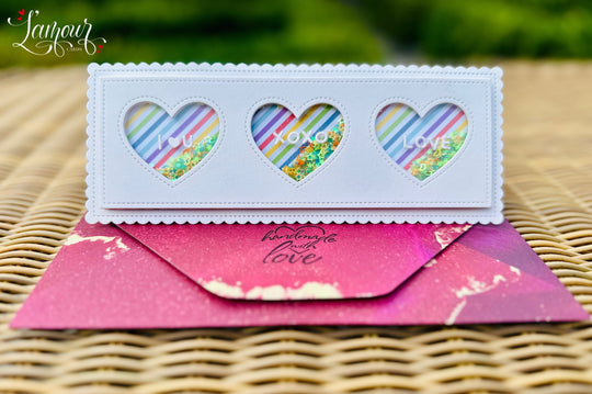 Handmade Shaker Card - XOXO