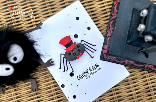 Handmade Halloween Cards "Creepin' it real" Wobbly Spider!