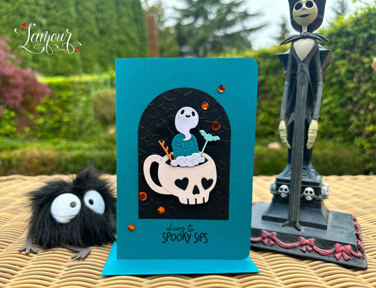 Handmade Halloween Card "Spooky Sips"