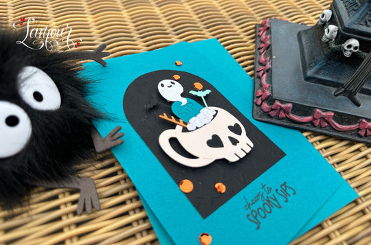 Handmade Halloween Card "Spooky Sips"