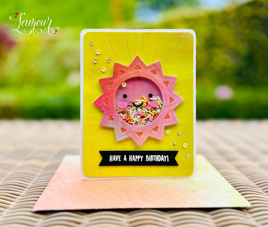 Handmade Sunshine Birthday Shaker Card 🌞✨