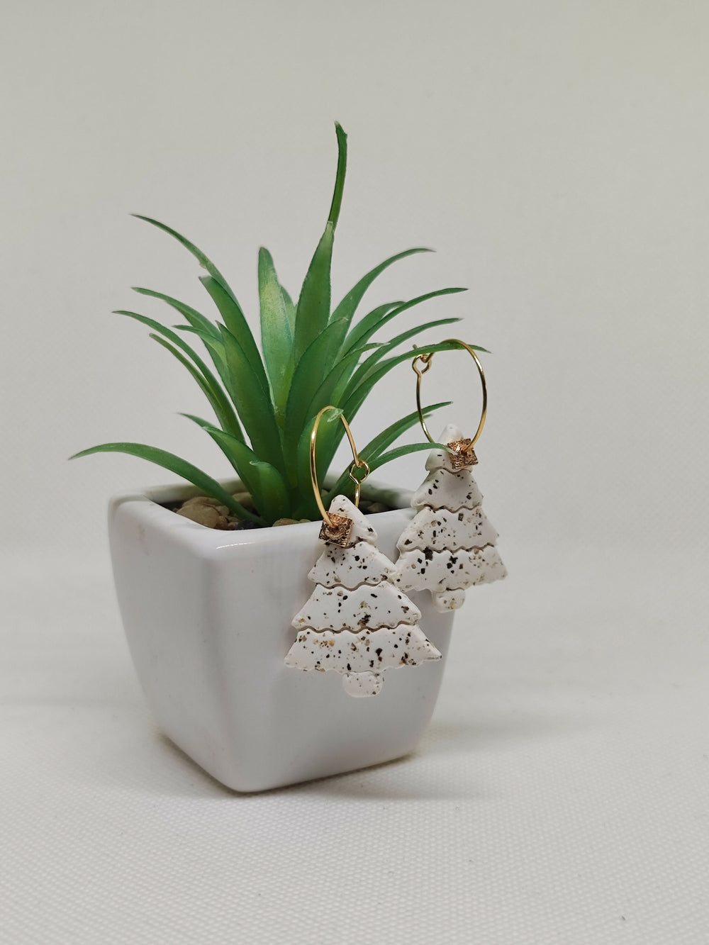 "Snowy tree"earings